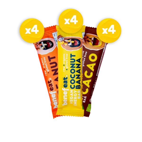 Barras energéticas bio Amendoim + Coco Banana + Cacau