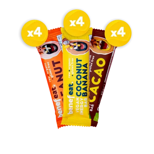 Barras energéticas bio Amendoim + Coco Banana + Cacau